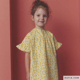 Katia Fabrics - Poplin Katoen - Flowers Yellow