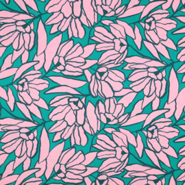 Nerida Hansen - Lenzing Ecovero Inked Bouquet  - Pink Green