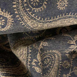 Jeans - Chenille Jacquard  -  Dark blue