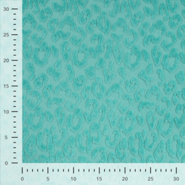 Badstof - Animal Print - Aqua
