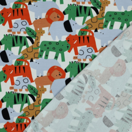 Verhees  French Terry  - Safari Animals