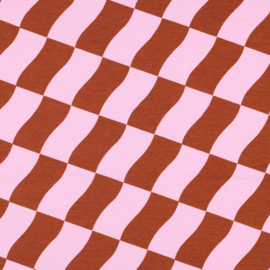 Verhees Soft Sweat - Check - Pink Brown