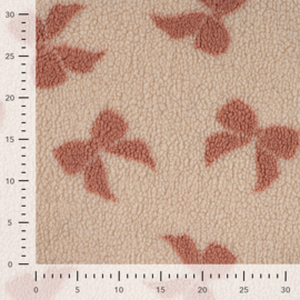 Teddy - Pink Bows  -  Ecru