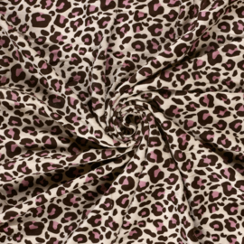Nicky Velours - Leopard   - Ecru Brown Pink