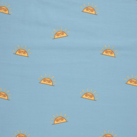 Tricot Jersey Print - Sun- Blue
