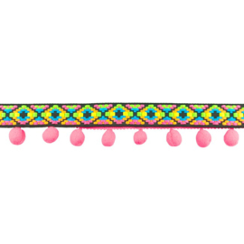 bolletjesband ibiza | roze