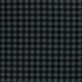 Heavy Knit  Check - Dark Mint