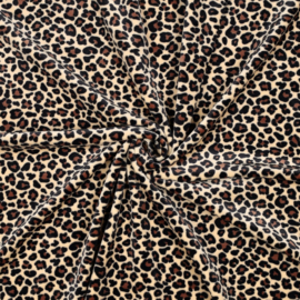 Verhees - Velours Stretch - Leopard   -  Sand Black