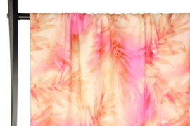 Atelier Jupe -  Viscose Tropical Tie Dye - Pink Beige