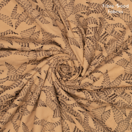 Fibremood - Woven Viscose  - Birds Brush  - Beige - Tammy
