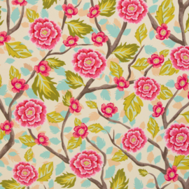 Swafing - Boho Velvet by Bienvenido Colorido - Flowers - Ecru