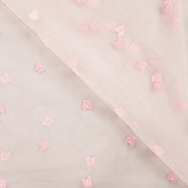 Tule - Embroidery - Strik - Pink
