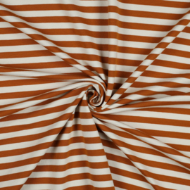 French Terry - Stripes - Terra  . Off White
