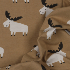 Tricot Print - Moose - Camel