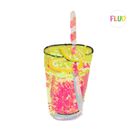 Applicatie - Glitter   -  Cocktail   - 15 x 21  cm
