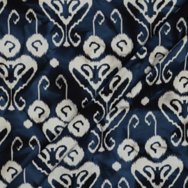 Katoen Print - Batik - Navy 001