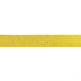 glitter elastiek | 25 mm | goud