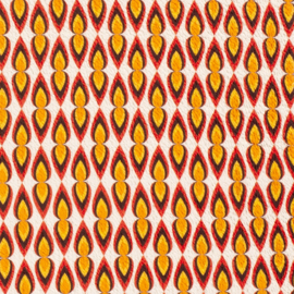 Viscose Bubble Stretch - Abstract - Orange