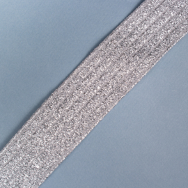 Elastiek | Satin Silver Lurex | 4 cm breed