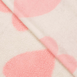 Teddy- Big Heart - Pink Off White