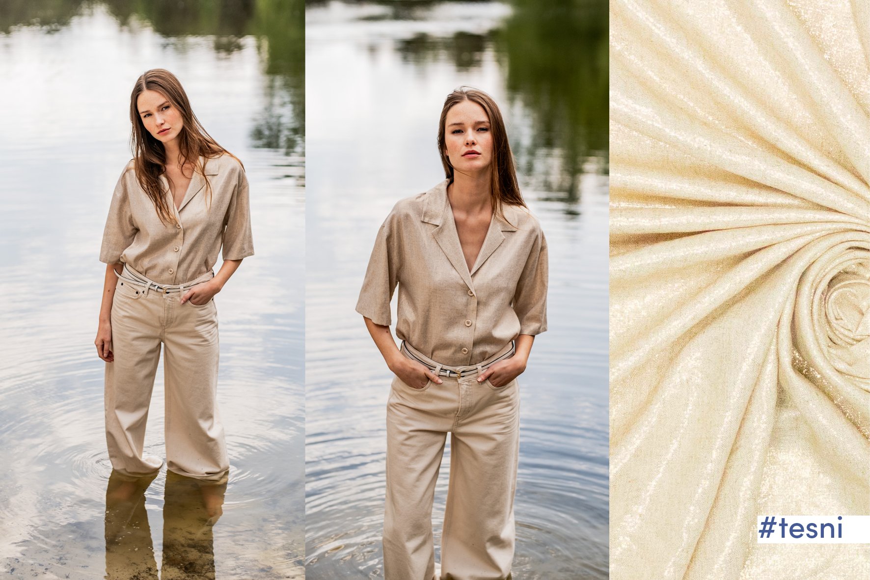 Fibremood editie 34 -  Viscose Linnen Glitter   - Silver  - Tesni Mimi