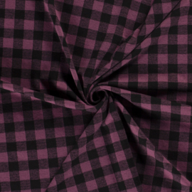Heavy Knit  Check - Purple