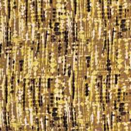Viscose Twill - Waterpainted Stripes -  Camel