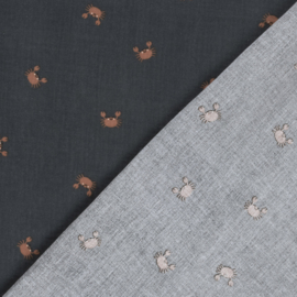 Double Gauze - Crabs  - Dark Blue