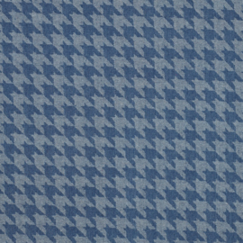Verhees Textiles - Jeans - Pied de Poule - Mid Blue
