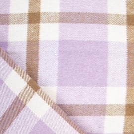 Katia Fabrics - Big Plaid Flannel - Lilac and Coffee