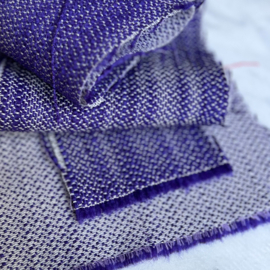 Deadstock - Wol Geweven  - Structuur - Double Face - Purple