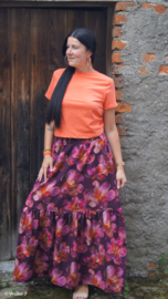 Swafing  - Linnen Katoen Mix  - Watercolored Flowers - Adria Wine