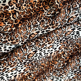 Deadstock -  Viscose - Leopard   - Brown
