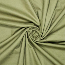 Katoen Elasthan - Woven - Peach Finish  - Olive 724