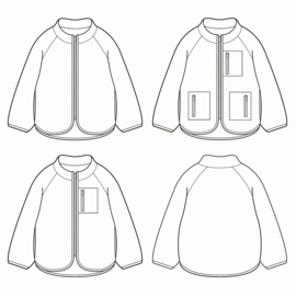 Ikatee Pattern - Nagano   - Kinderjas met Rits - 3 tot 12 jaar