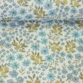 Swafing - Double Gauze -  Tiny Flowers - Blue Green