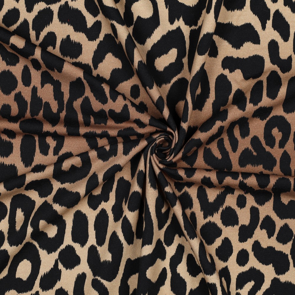 Verhees Textiles - French Terry - Animal Skin  - Light Brown