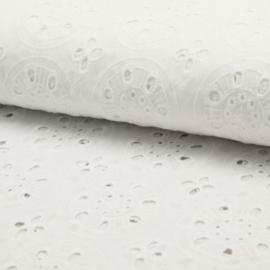 Katoen Broderie  de Luxe | Optical White  - 250