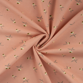 Qjutie - Ribprint   - Flowers - Blush