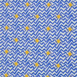 Swafing - Nautical - Jersey Tricot  - Sun and Waves  - Blue