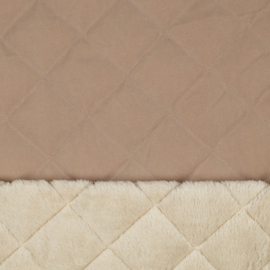 Stepped - Fur - Doublesided - Cappuccino