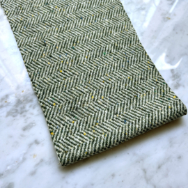 Deadstock Stoffen - Wol Tweed Herringbone Visgraat - Olive Green