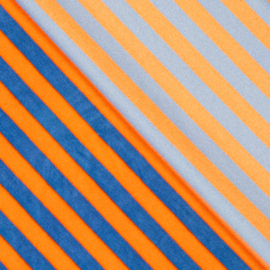Nicky Velours  - Stripes  -  Orange Blue