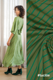 Fibremood - Woven Viscose Satin - Solo Line - Green  - Lucille