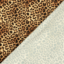 Swimpants Fabric  - Recycled  - Quick Dry  - Leopard   - Brown