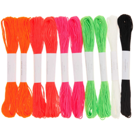 Rico Design - Borduurgaren Set - 10 Bosjes  - Neon Colors