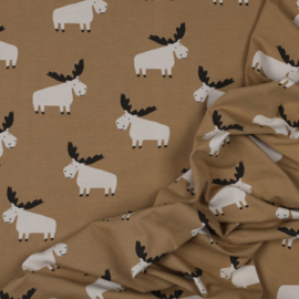 Tricot Print - Moose - Camel