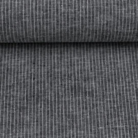 Swafing  - Linnen Katoen   - Pencil Stripes   - Black