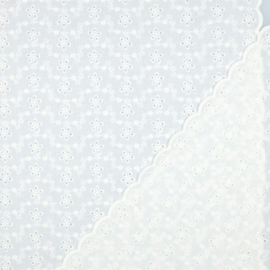 Broderie - 2 sided Border - Flowers - Off  White 56001
