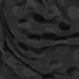 Verhees Viscose Jacquard - Dots - Black